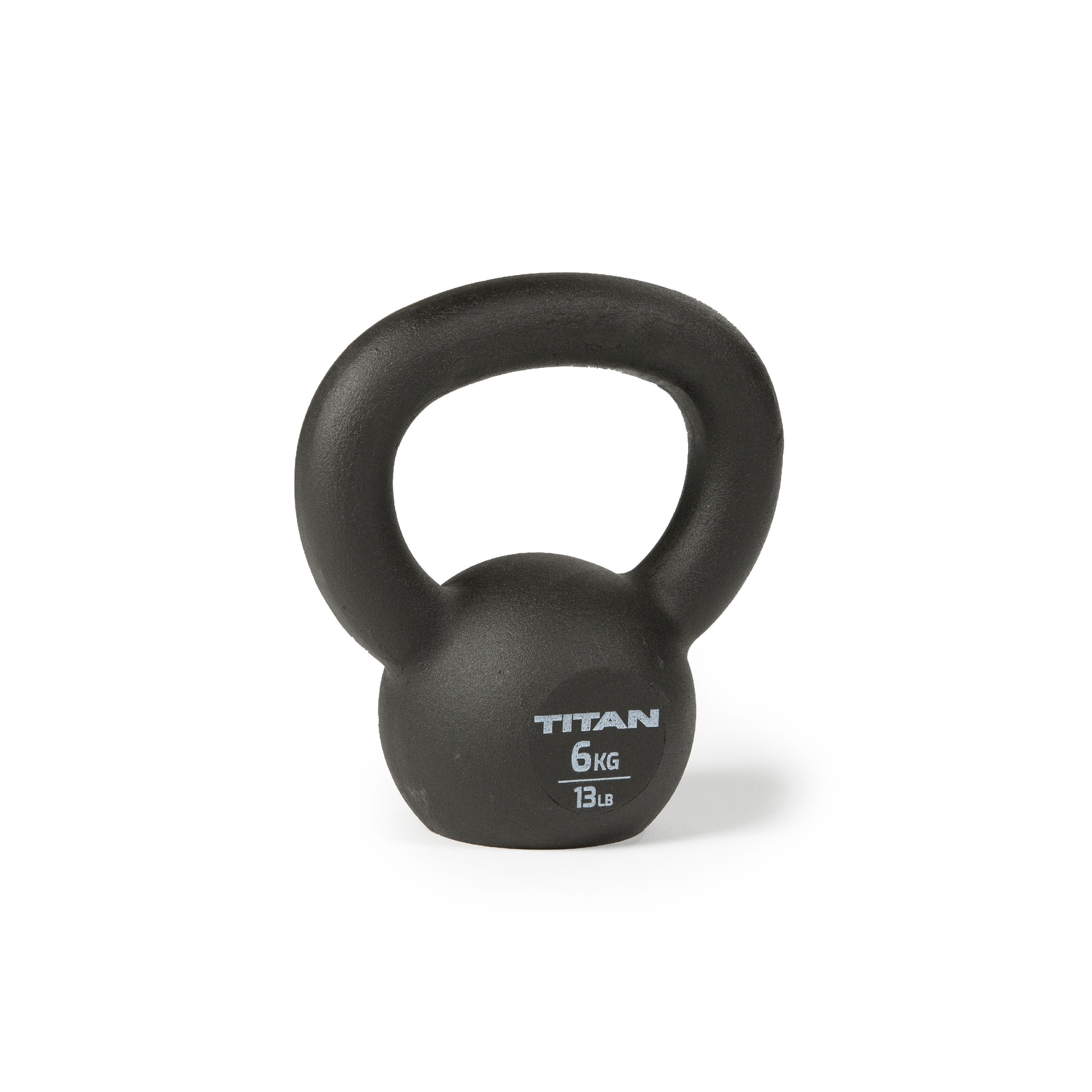 Titan Fitness 6 KG Cast Iron Kettlebell, Single Piece Casting, KG and LB Marking