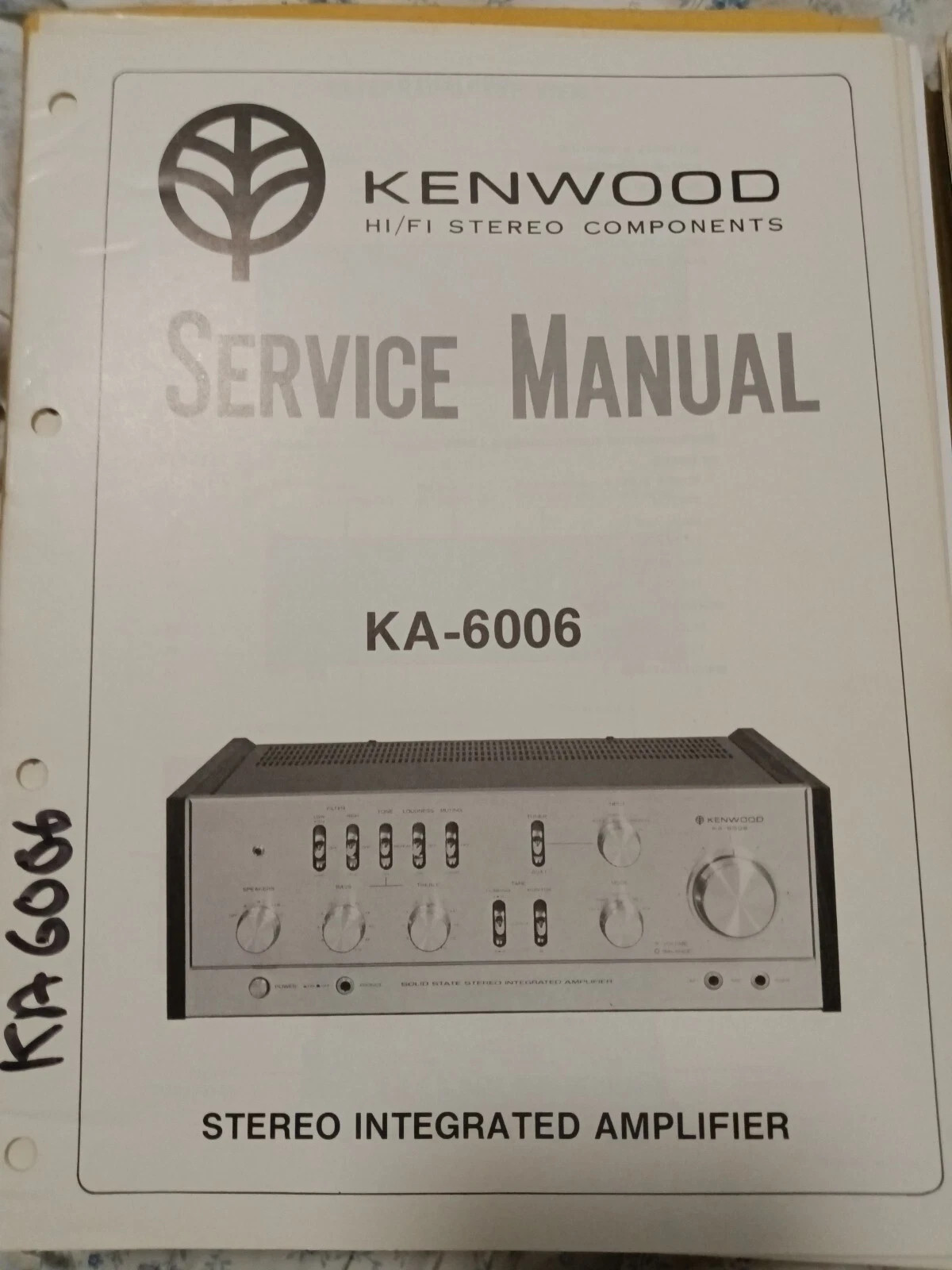 KENWOOD KA-6006 Amplifier Service Manual Original HSQ