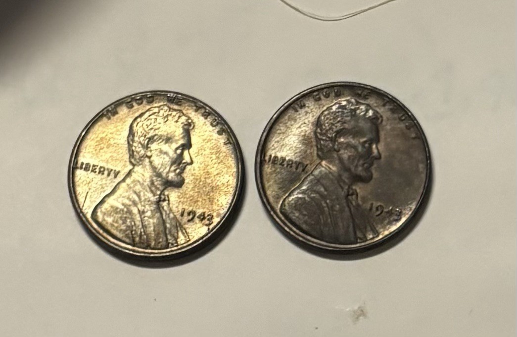 US Coins  1943-P Lincoln Cent (2 Coins) Circulated