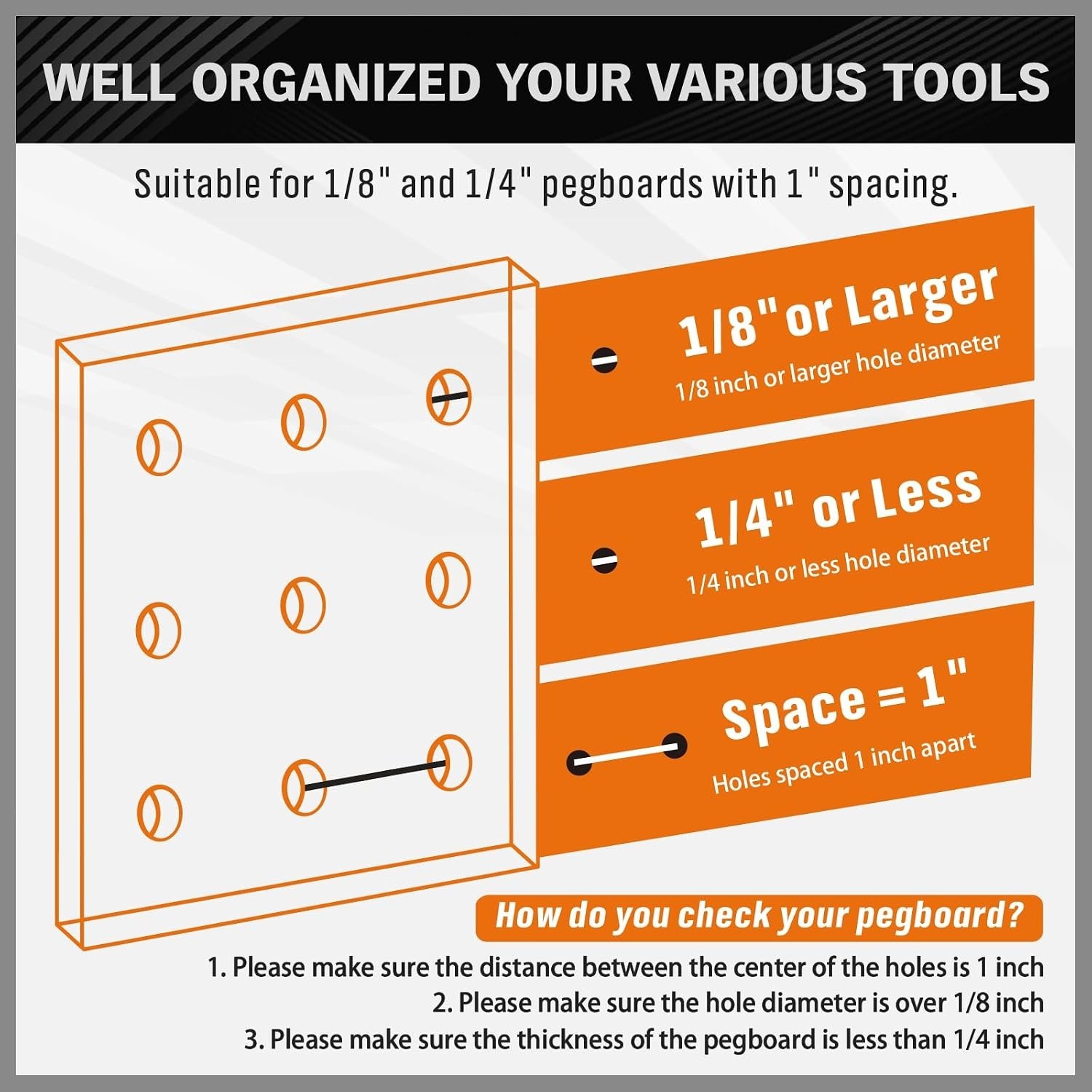 309 PCS Pegboard Hooks Assortment Kit – 17 Types Heavy Duty Peg Board Hooks &...