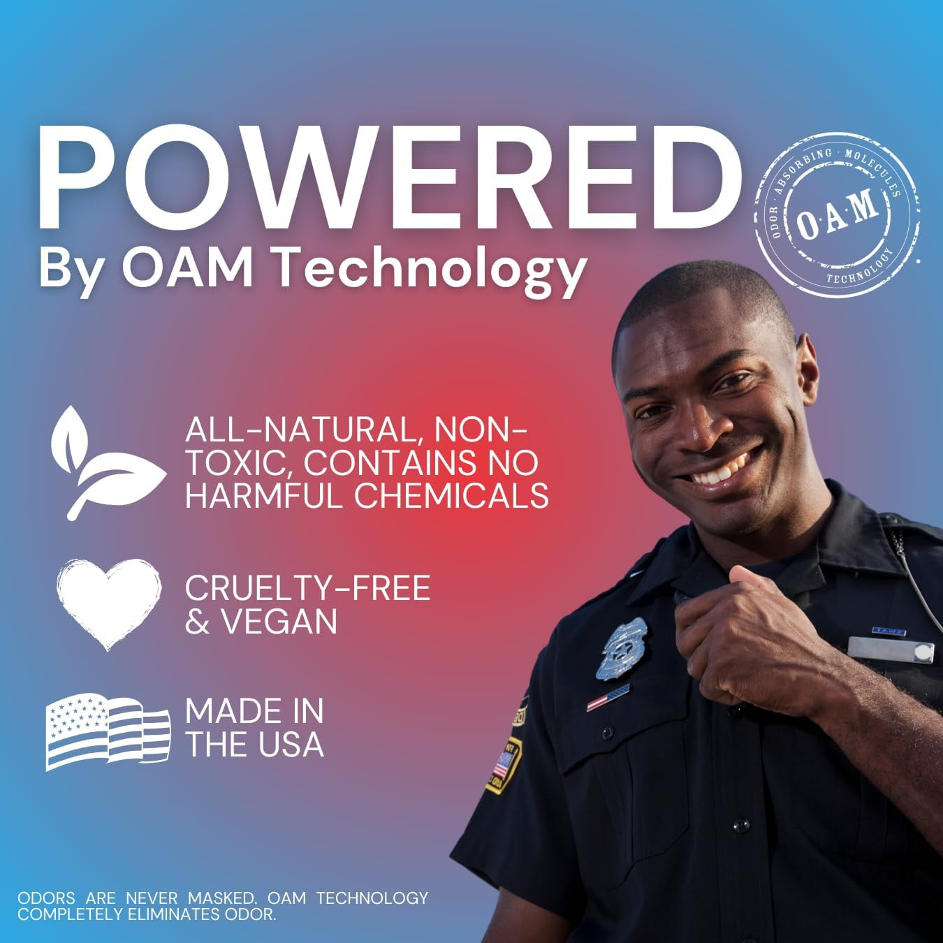 Military and Police Grade Odor Eliminating Spray for Body Armor, Tactical Gear.