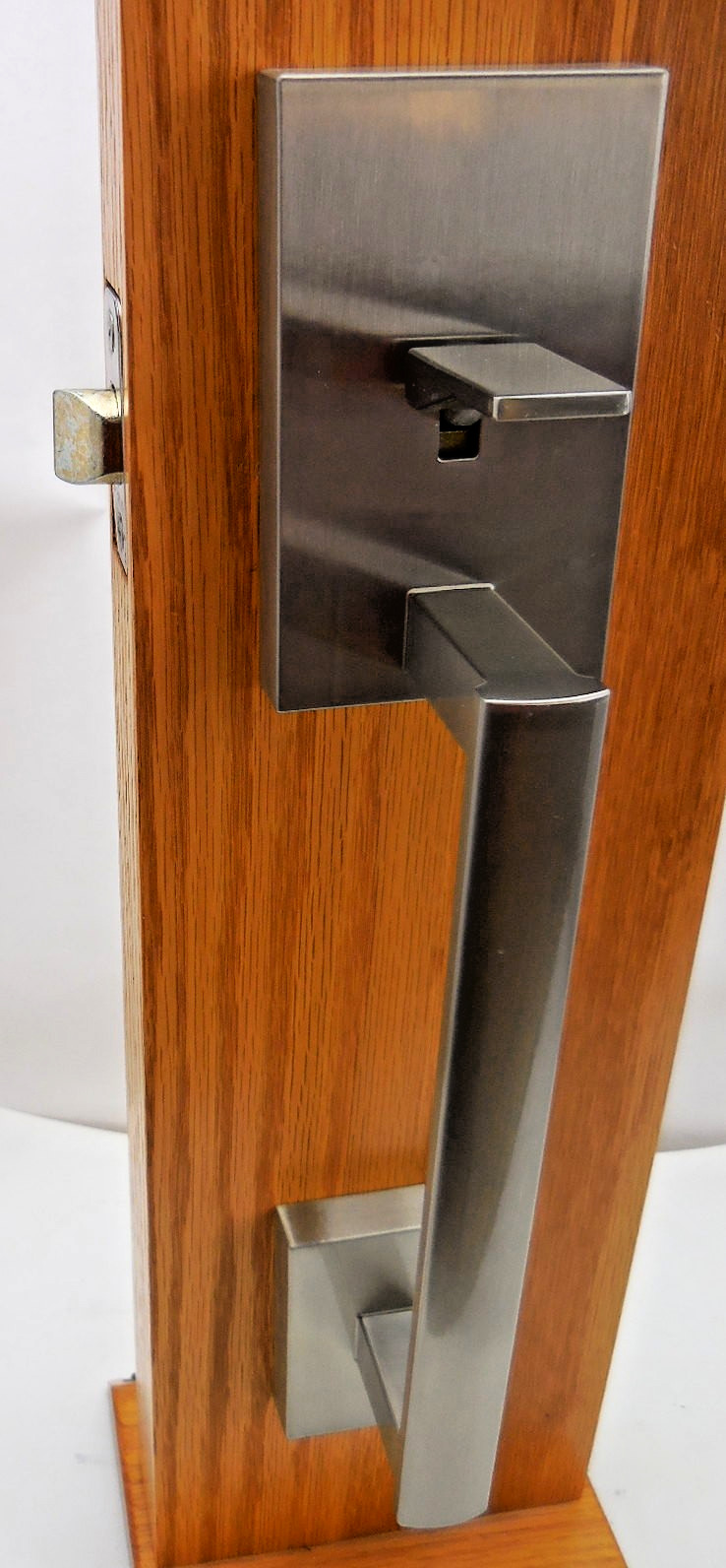 Kwikset San Clemente Handle with Halifax Lever Satin Nickel 815SCEXHFLSQT15 #84y