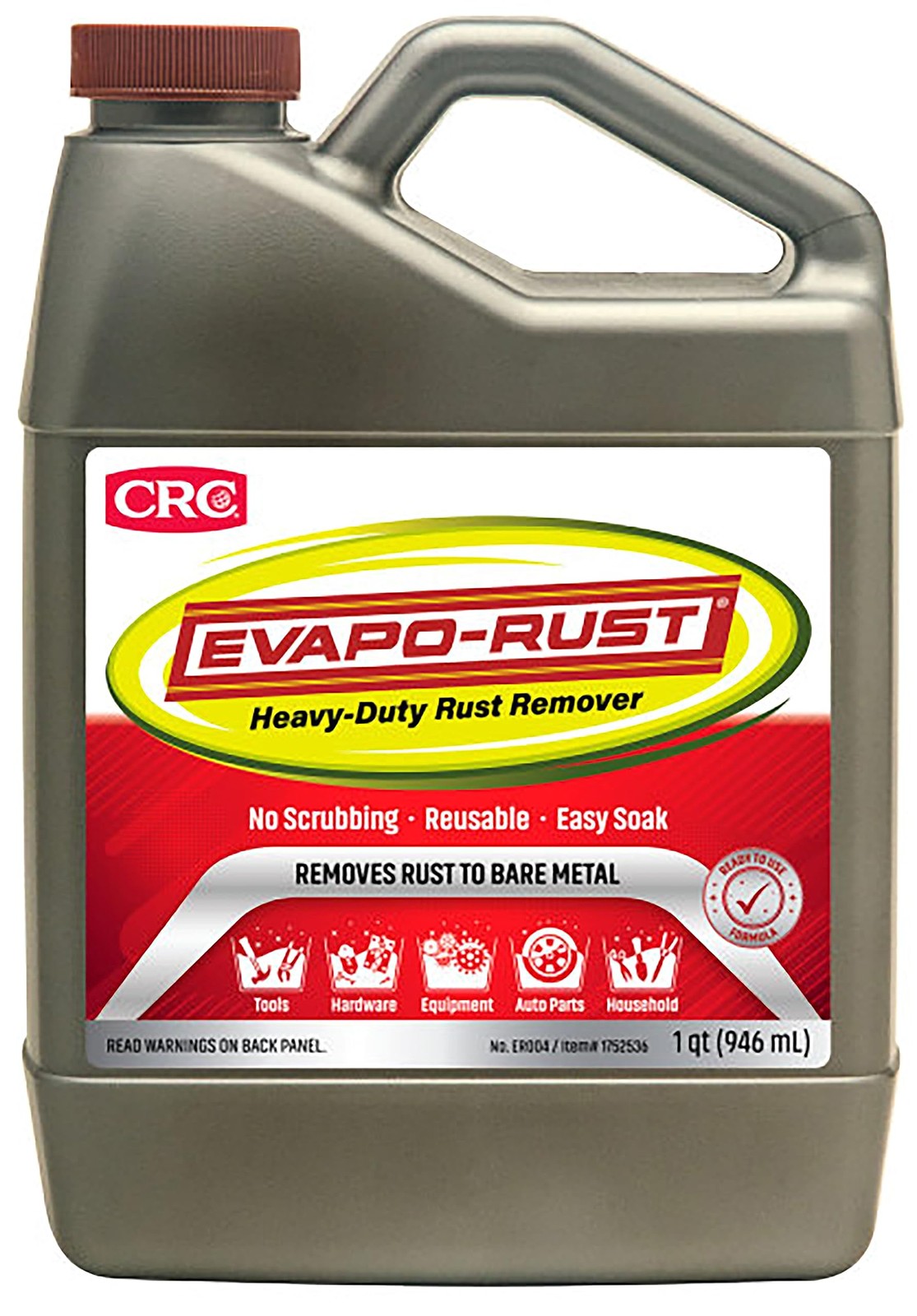 CRC Evapo-Rust, Heavy-Duty Rust Remover, 31.98 Fl Oz (Pack of 1), Clear