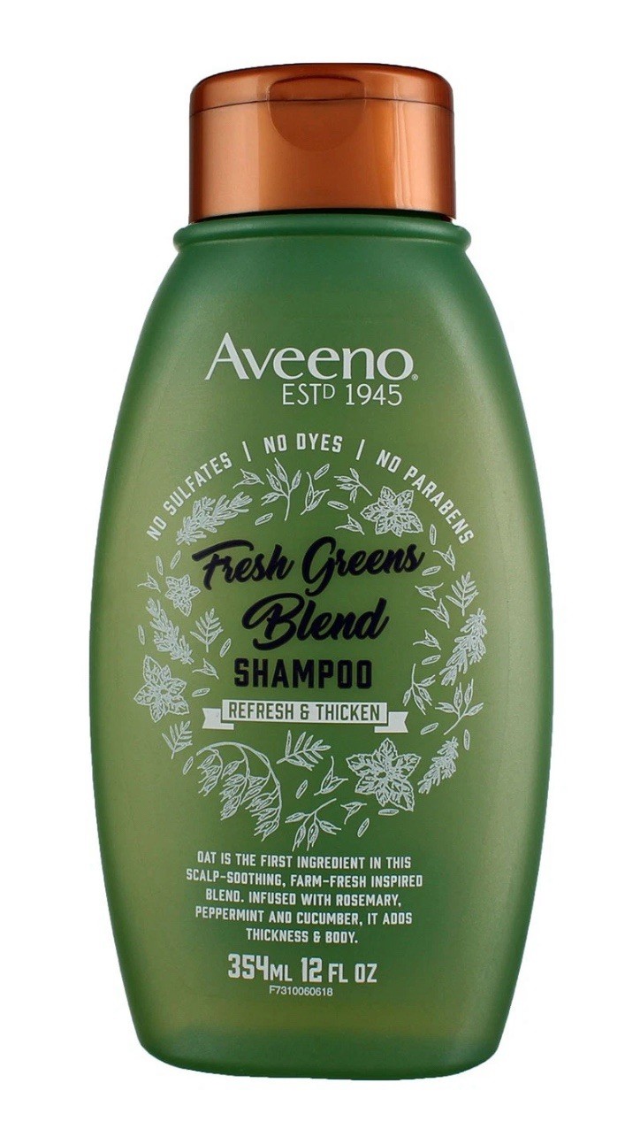 Aveeno Fresh Greens Blend Refresh And Thicken Shampoo, 12 fl oz