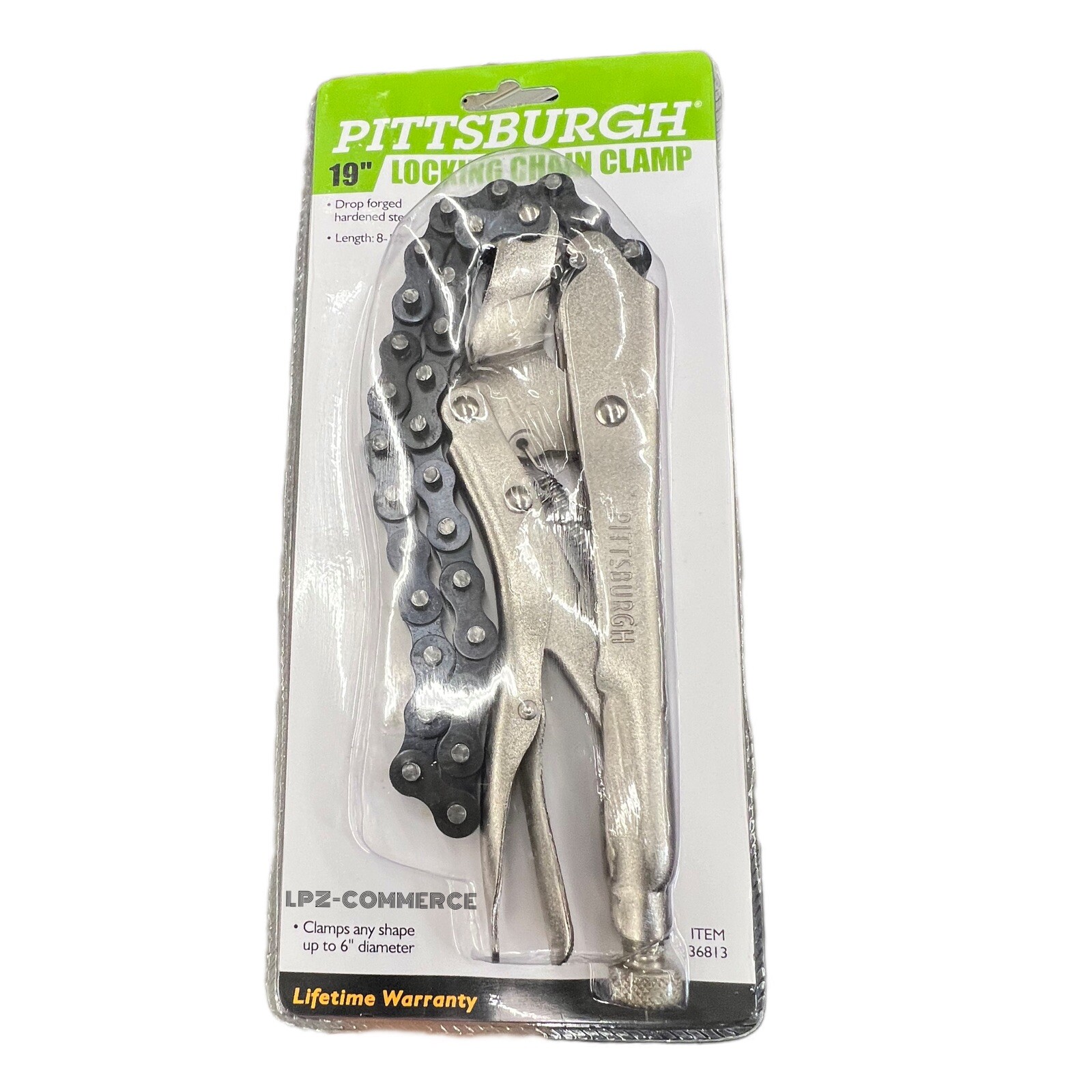 PITTSBURGH 19" Locking Chain Clamp -8.5" Chain Length- Item #36813