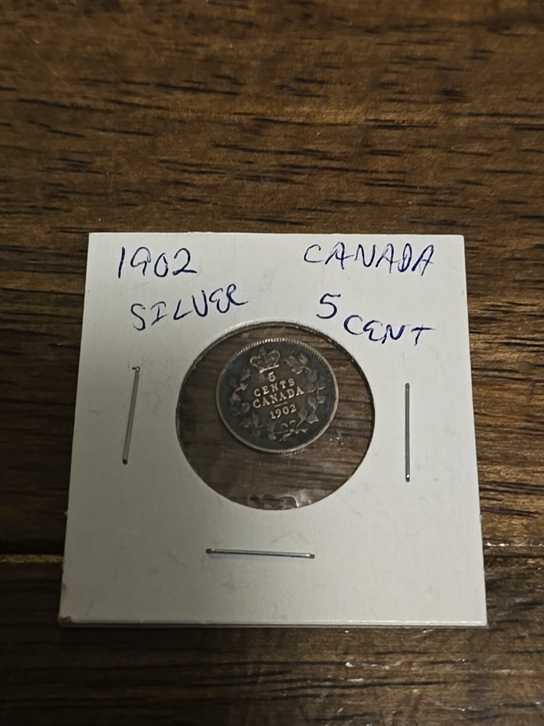 1902-H Canada 5 Cents Silver Edward VII Toned World Coin