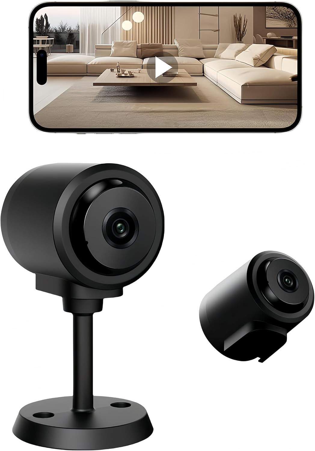 Versatile Wireless Surveillance: 2K Camera with Night Vision & Cloud Recording