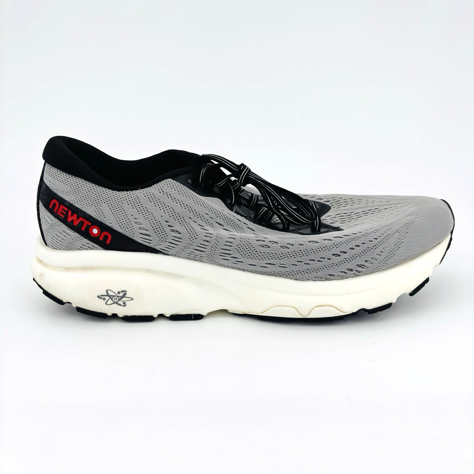 Mens 14 Newton Isaac Running Shoes Slate Grey Black Red Lace Up Sneakers M004123