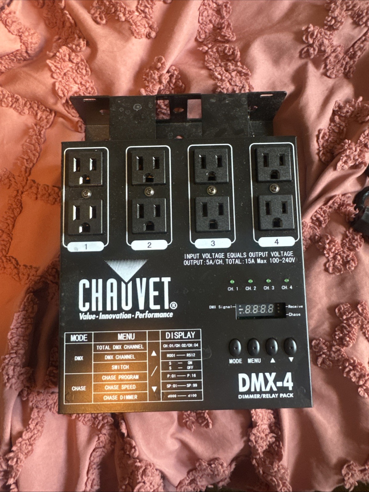 Chauvet DMX-4 4-Channel DMX Dimmer/Relay Pack
