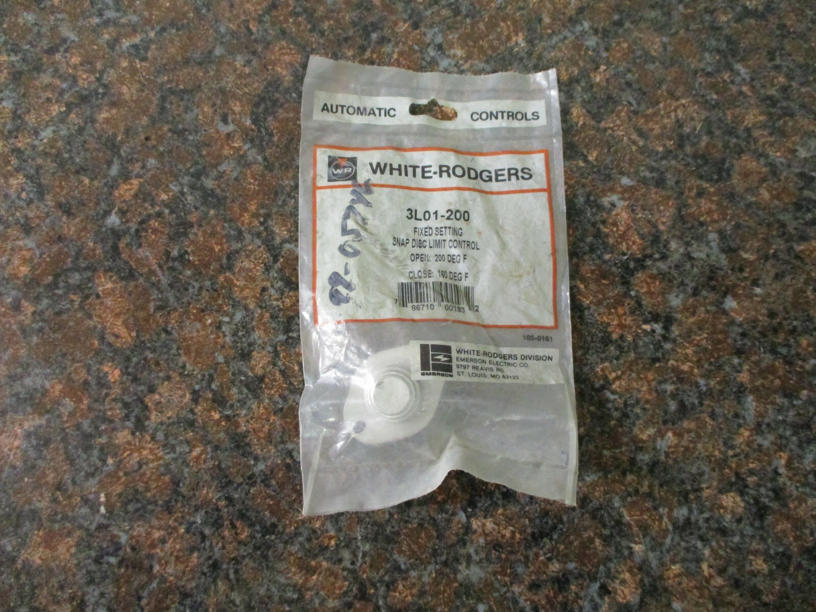 WHITE RODGERS 3L01-200 FIXED SETTING SNAP CONTROL DISC NOS FREE SHIPPING