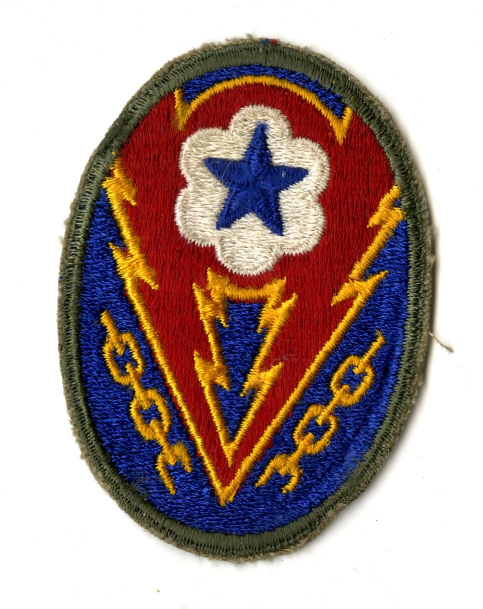 European Theater of Operations Communications Zone White Back Patch ETO COM Z