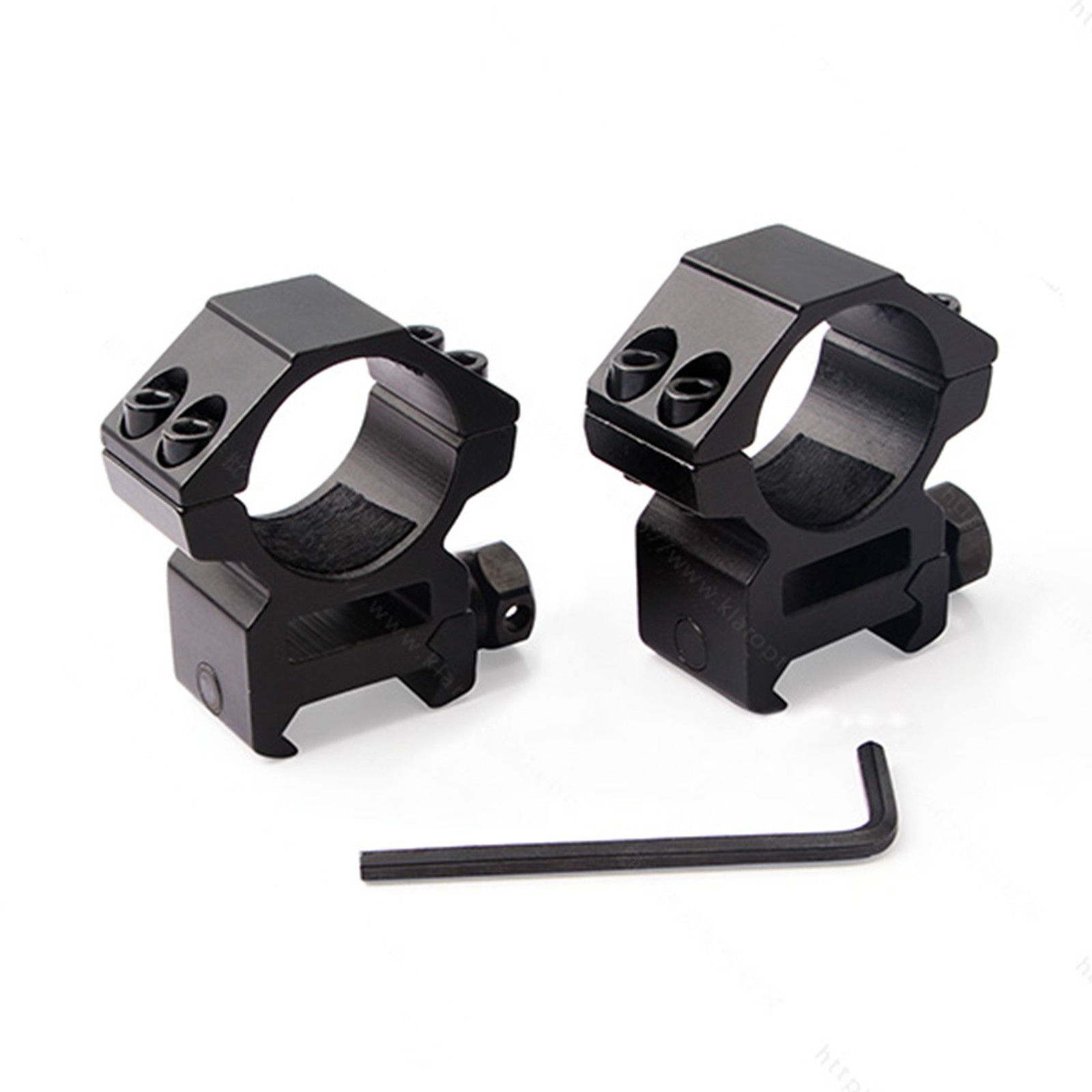 2Pcs 1'' High Profile Scope Rings for Picatinny Weaver Mount Riser Rifle Hunting