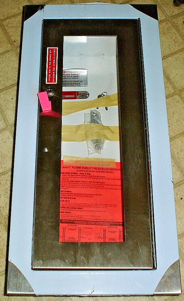 New Larsen's S/S Fire Extinguisher Cabinet SS2409-SM F.G. with Lock & Keys