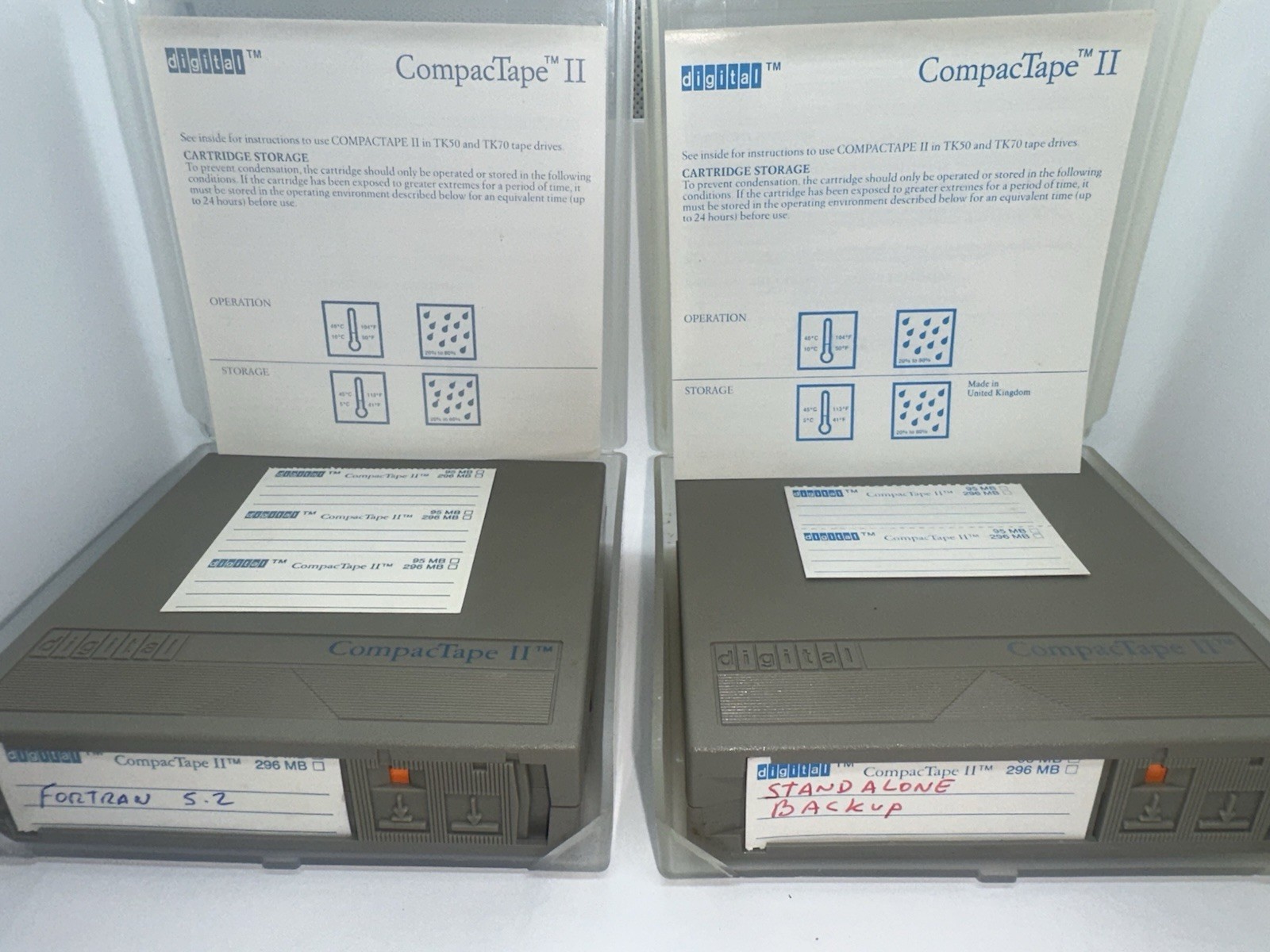 2 Vintage DEC Digital CompacTape II Tape Cartridges