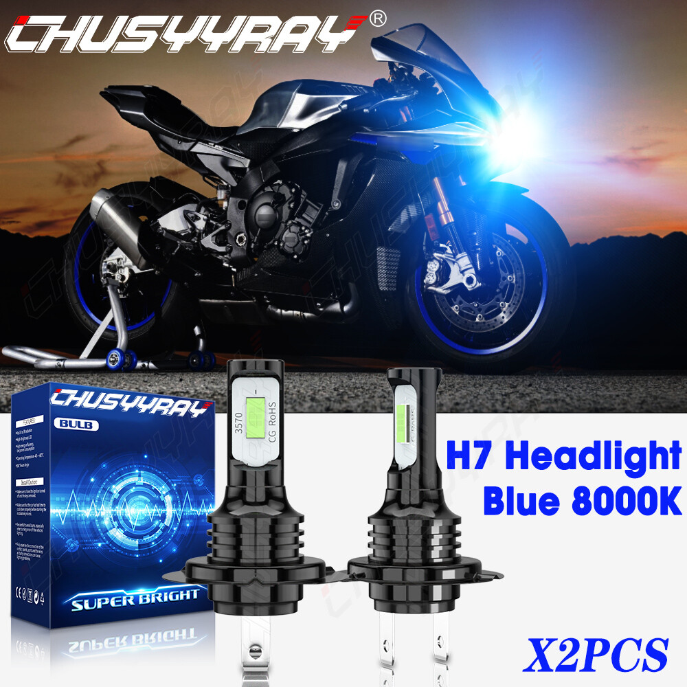 For Honda CBR1000RR 2004 2006 2008-2012 H7 Motorcycle LED Headlight Bulbs Bule