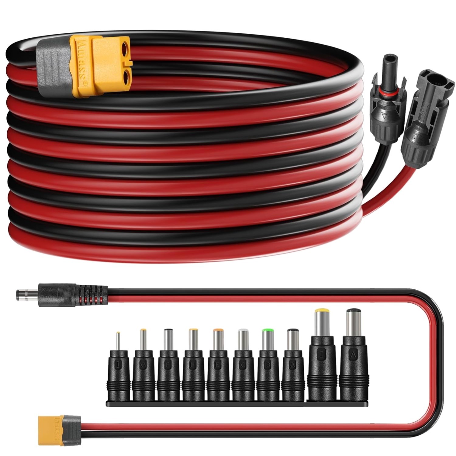 Keshoyal 10Ft 12Awg Solar Cable Xt60 Charge Extension With Connector Kit