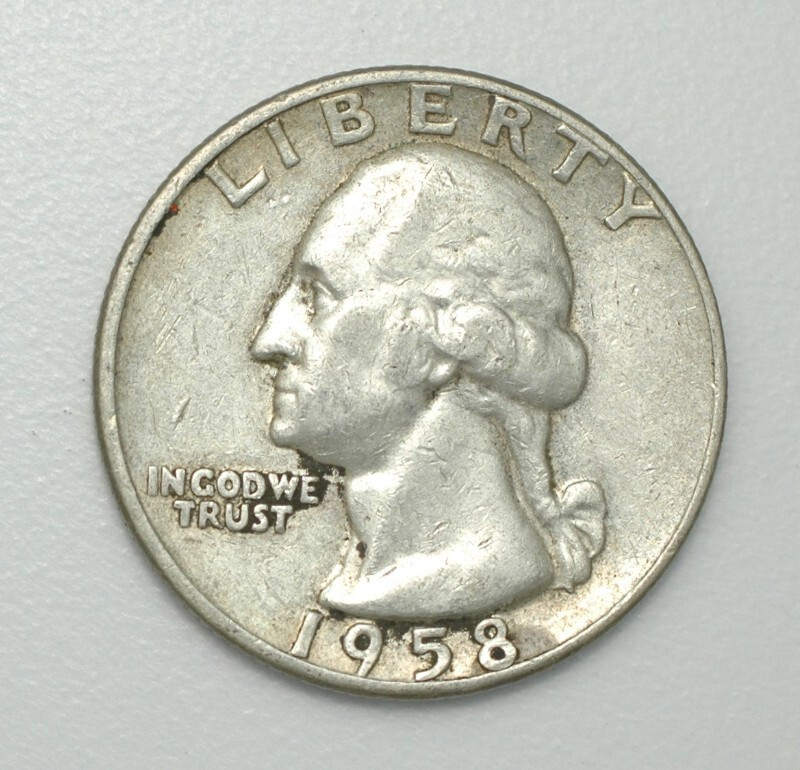 1958 D Washington Silver Quarter Denver Mint Mark Free Shipping