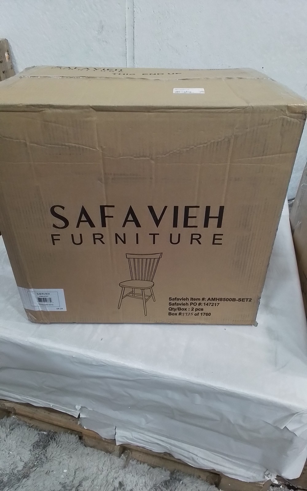 Safavieh PARKER SPINDEL SIDE CHAIR, Reduced Price 2172764449 AMH8500B-SET2