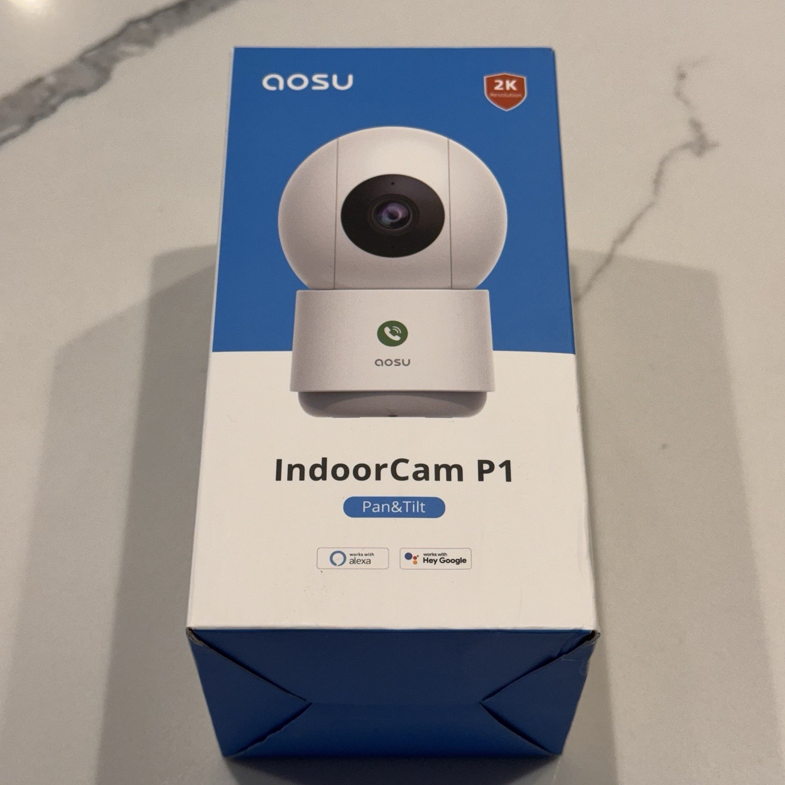 AOSU Indoor Cam P1 Pro Security Camera 2K/3MP 360° Pan Tilt C2E2BH11 Open Box