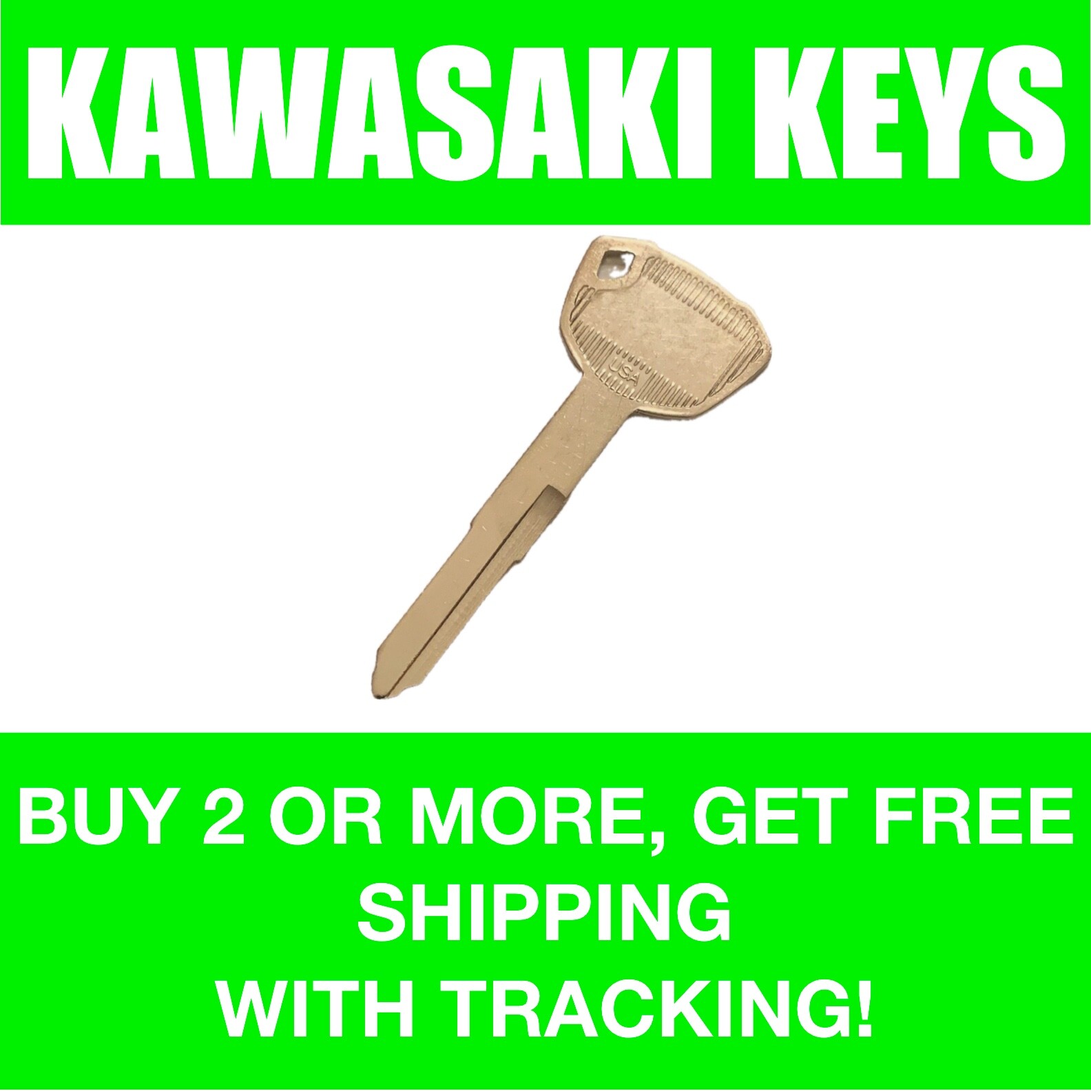 Kawasaki Motorcycle keys Cut to Code spare replacement key codes G8501-G8750
