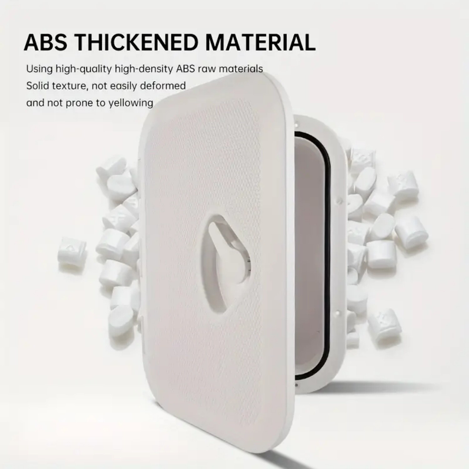 Boat Storage Box, ABS Hard Lockable Fishing Tackle Boxes,White Marine Deck Boxes
