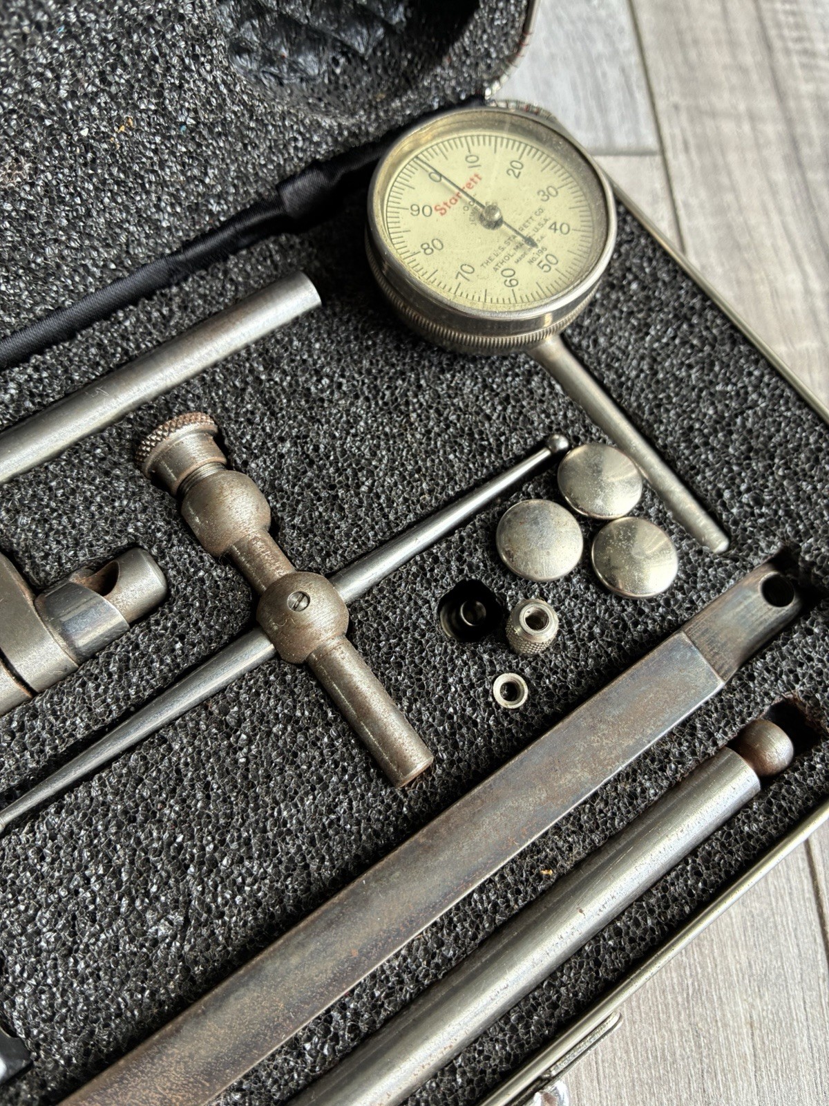 Starrett 196 Dial Indicator Set, Works, Complete