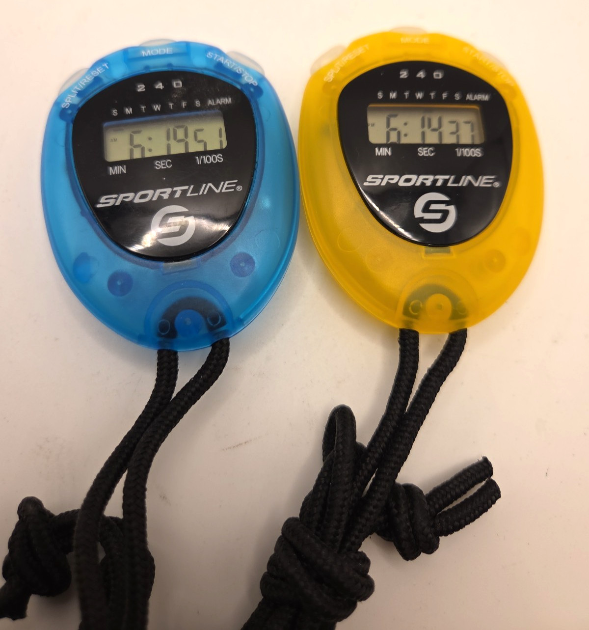 Sportline Stopwatch Model 240 Large Display Tested Working set of 2