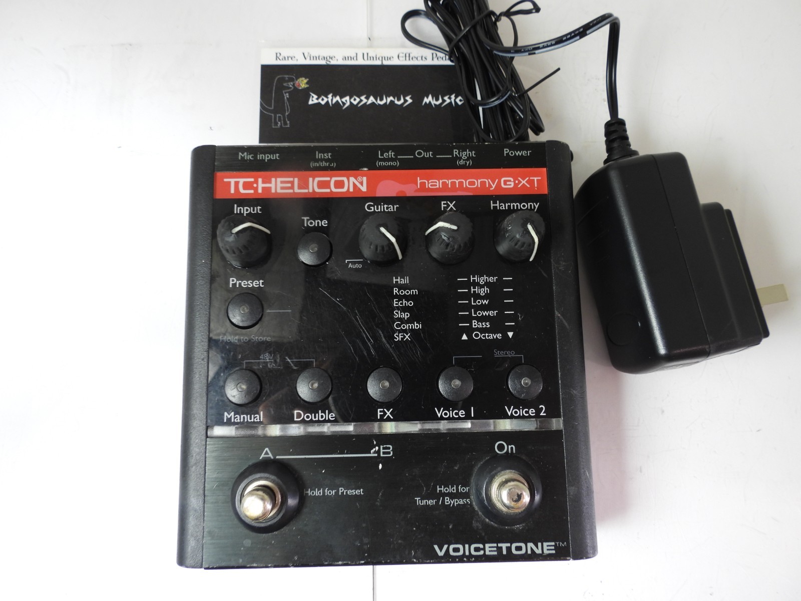 TC Helicon Voicetone Harmony G XT Vocal Effects Processor Pedal w/Power Supply