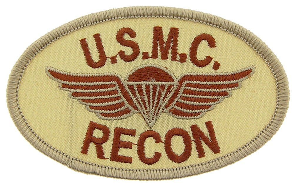MARINE CORPS RECON (CAMO) Embroidered Shoulder Patch (4-1/4") (0609)