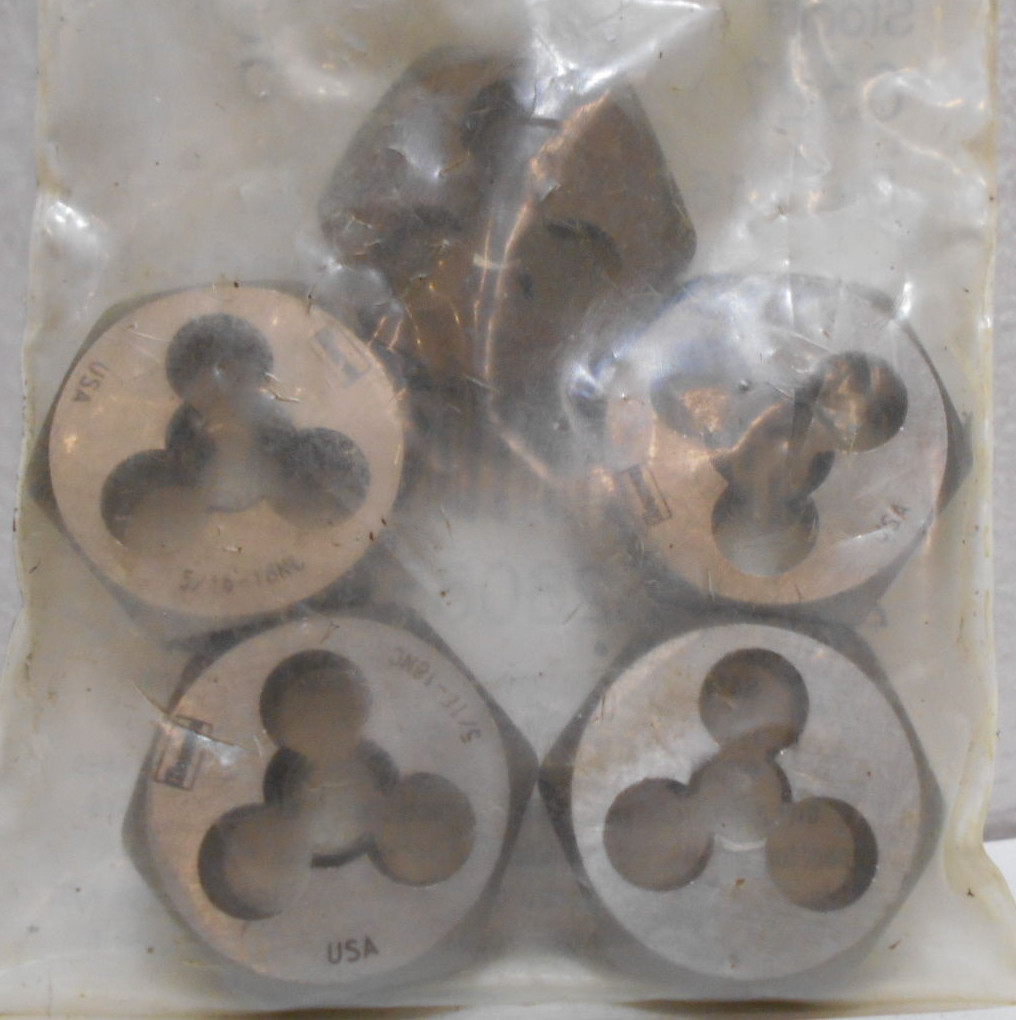 Pack of 5  IRWIN HANSON 6527 Hex Thread Die High Carbon Steel RH 5/16-18 NC1