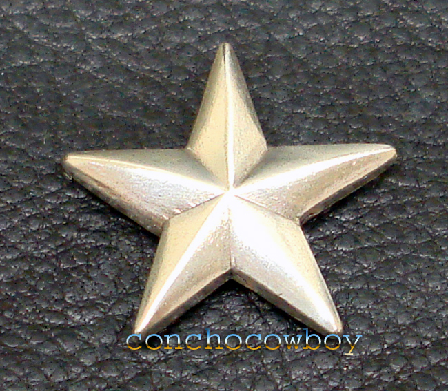 WESTERN HORSE SADDLE TACK ANTIQUE RANGER STAR CONCHO 3/4" screw back