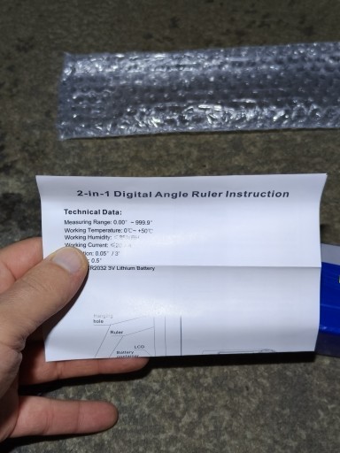 1 Digital Goniometer 200mm Lock Angle Measurement Ring Ruler (Foreign Shipping