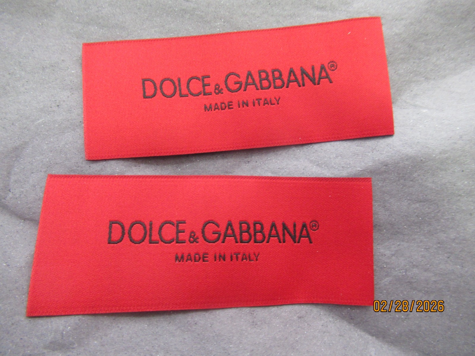 Dolce Gabbana 2  Designer Tag LABEL Replacement Sewing Accessories lot 2