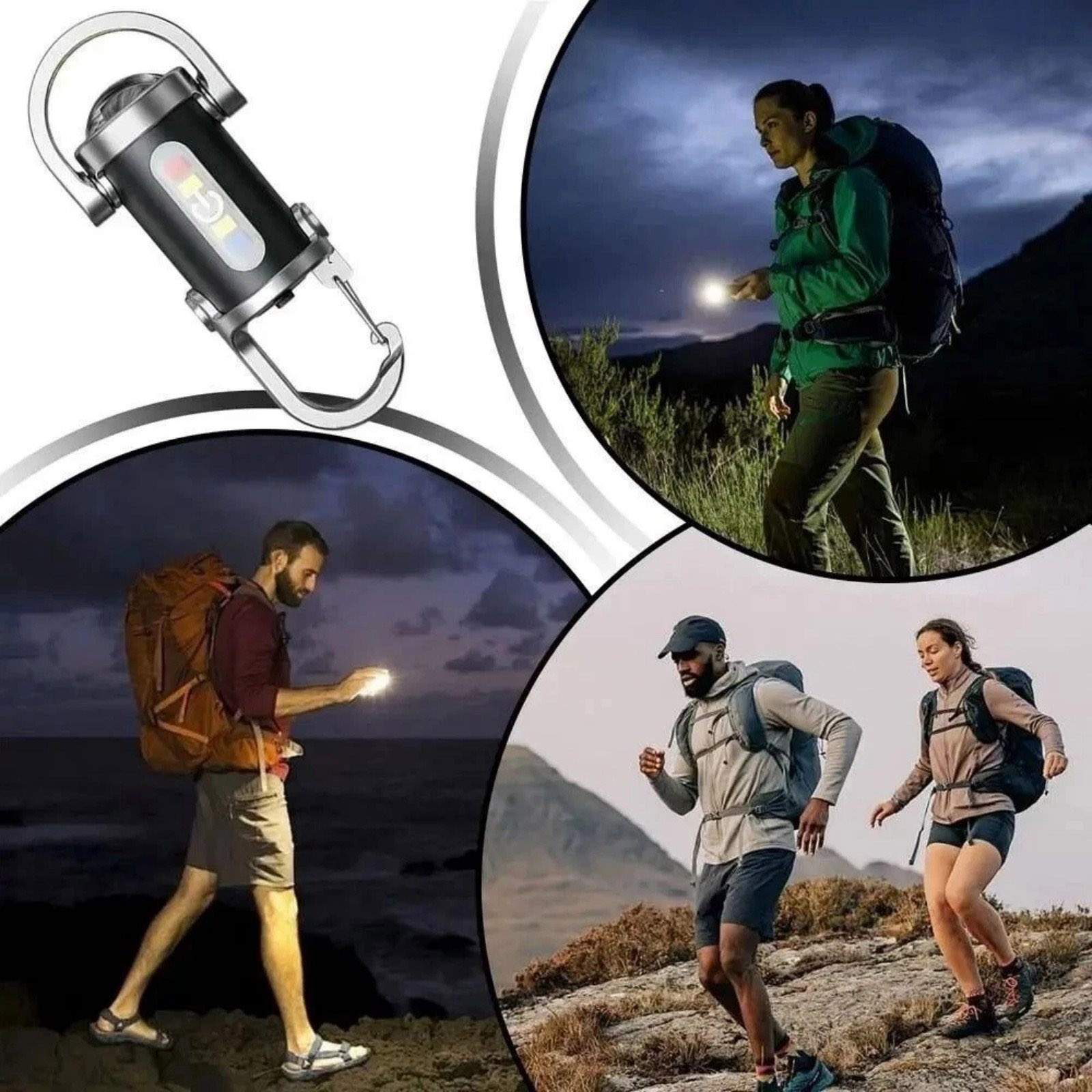 Rechargeable Keychain Flashlight Impact-Resistant, Compact Light for Outdoor