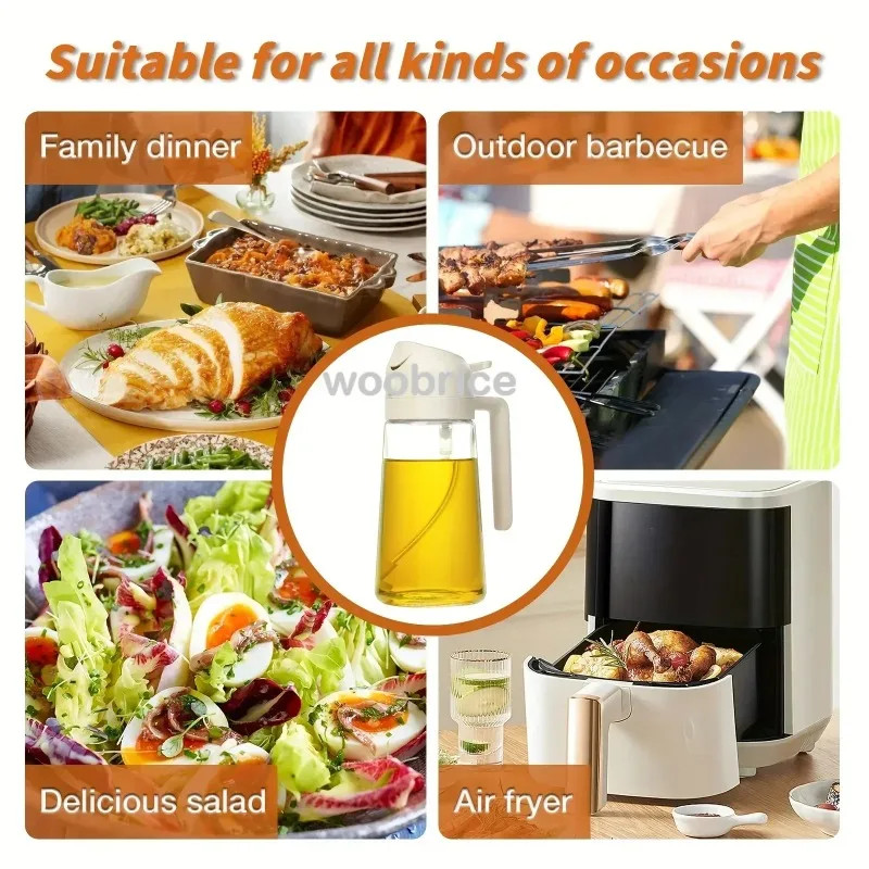 Olive Oil Spray Bottle for Oil Bottle Pouring for Cooking Oil Spices Camping