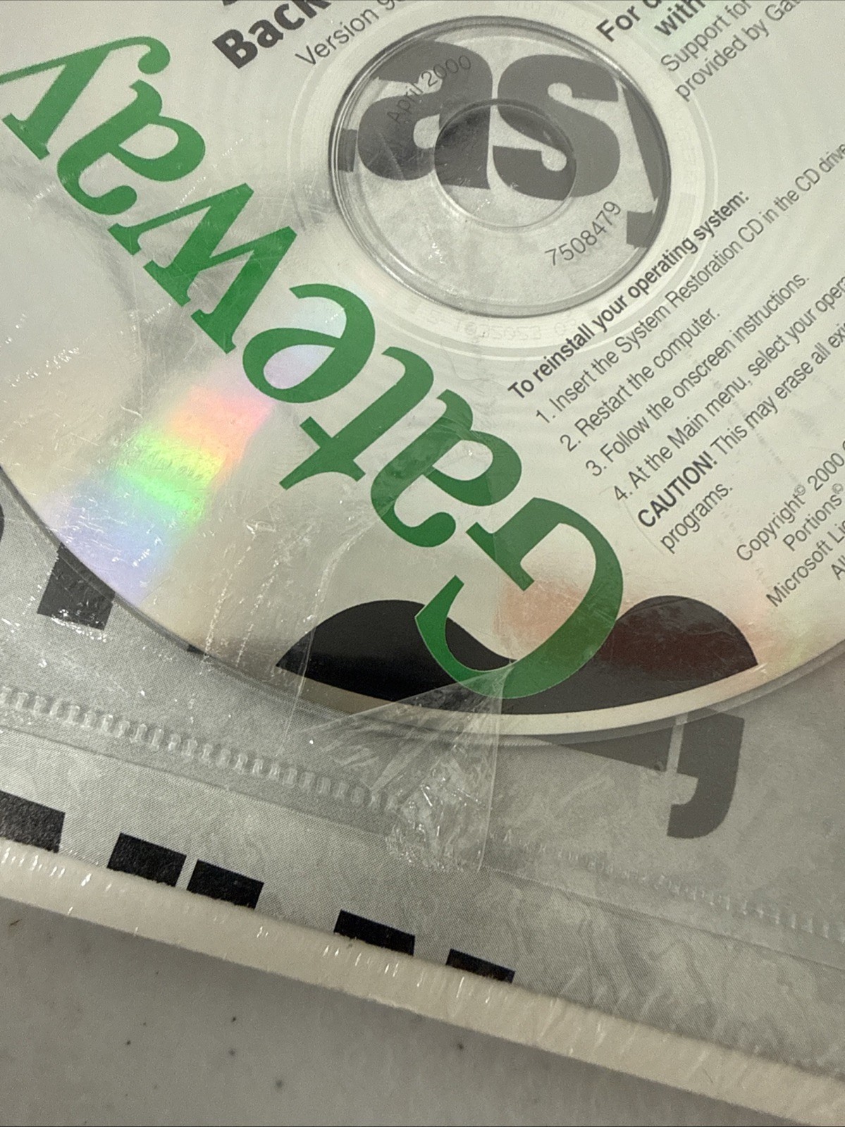 Gateway Operating System Backup CD Ver 98.1 Sealed With Booklet Brand New