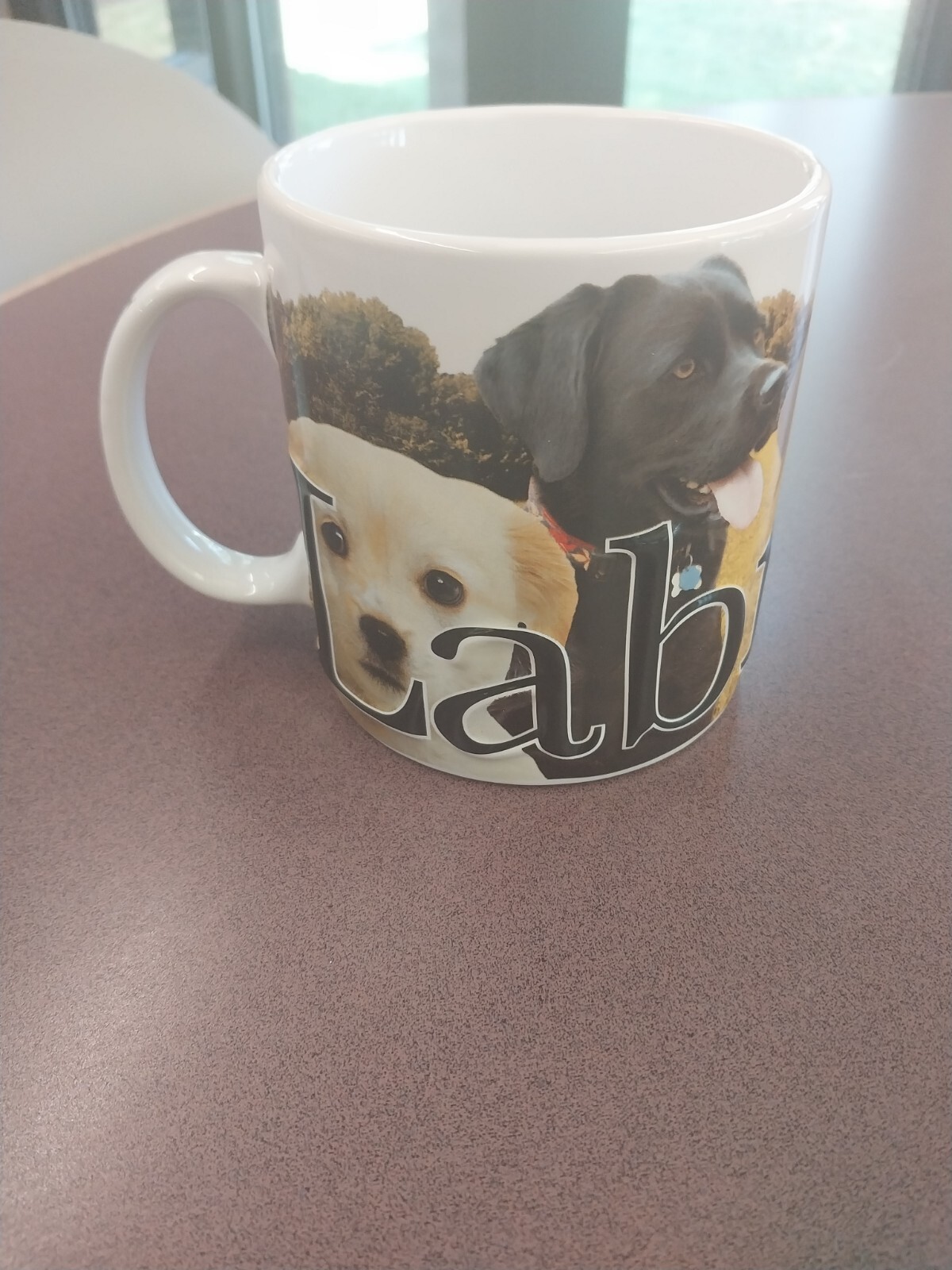 Labrador Dog Coffee Mug with Raised Lettering