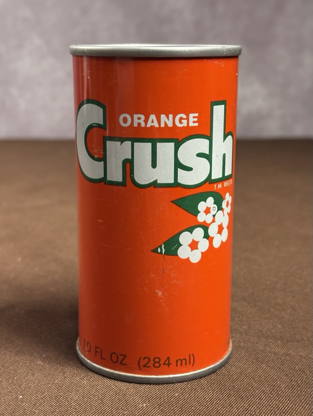 CRUSH Orange Soda Pop Can 10oz /284 mL Pull Tab SS ~Toronto Canada Vintage 1970s