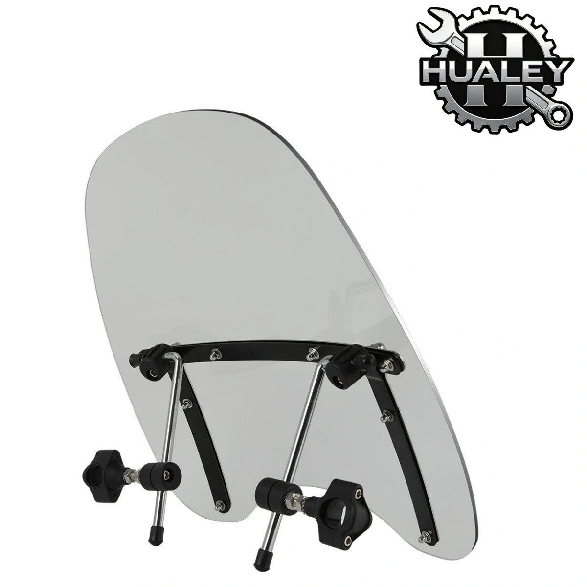 Fits Yamaha V Star 650 1100 Smoke Windshield 18x16 Large 7/8" 1" Handlebars