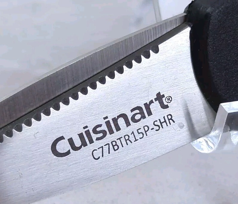 Cuisinart CLASSIC 8" KITCHEN SHEARS w/ STAINLESS Blade & BLACK Handle C77BTR15P