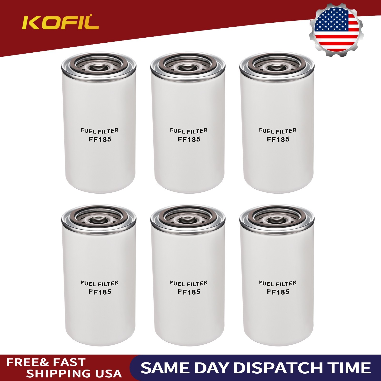6/-Fuel Filter Replaces LFP440F, Wix 33352, BF970, P557440, FF185