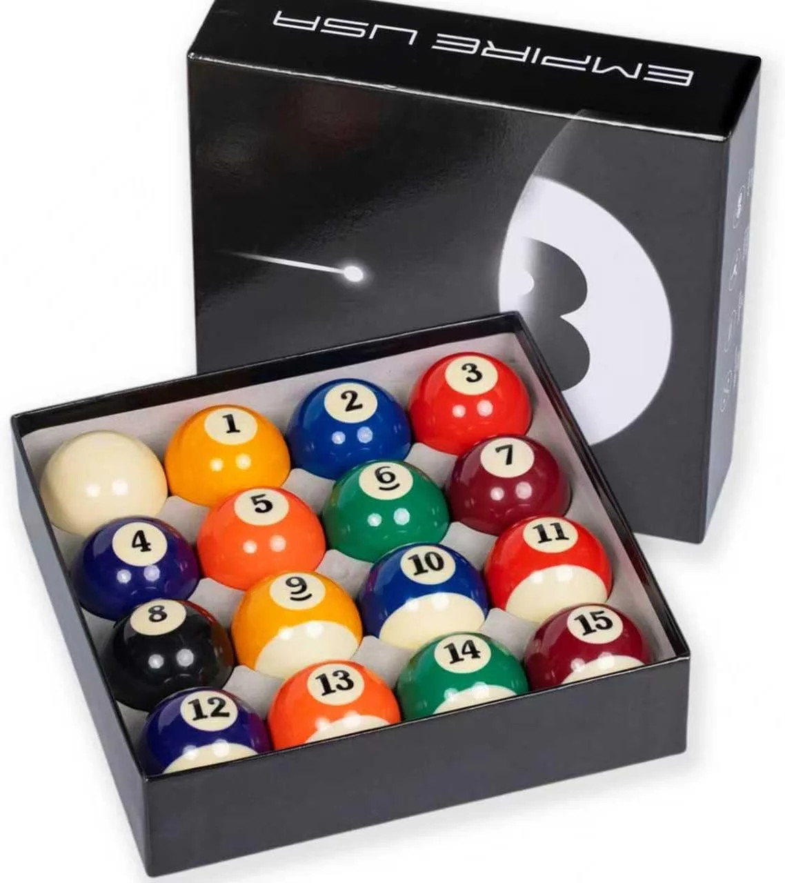 Billiard Balls Set - 2.25" Regulation Pool Balls Set with Cue Ball, D