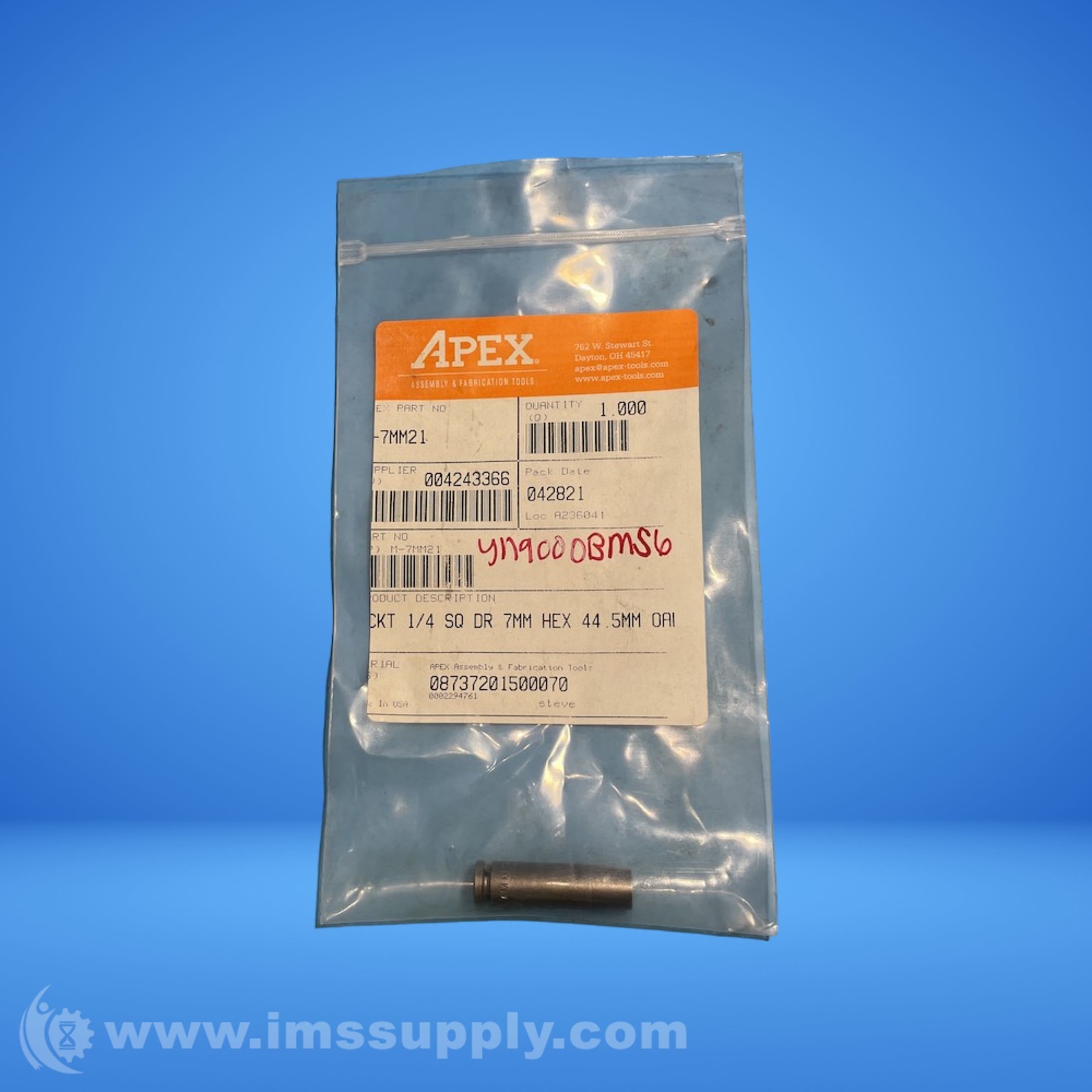 APEX M-7MM21 Impact Socket FNOB