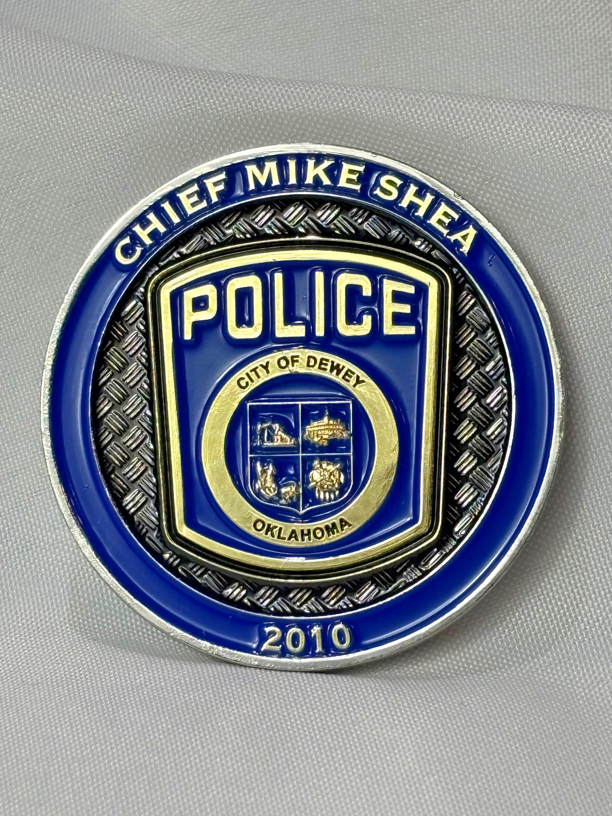 2010 City Of Dewey Oklahoma Police Challenge Coin Patrol
