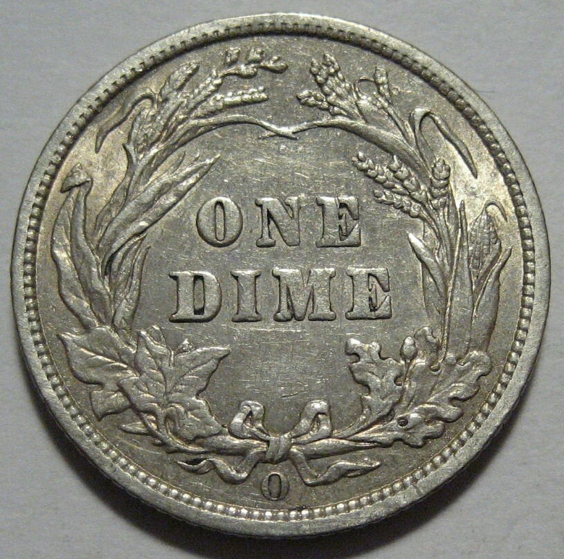 = 1905-O AU+ Mint Mark BARBER DIME, Nice Details, FREE Shipping