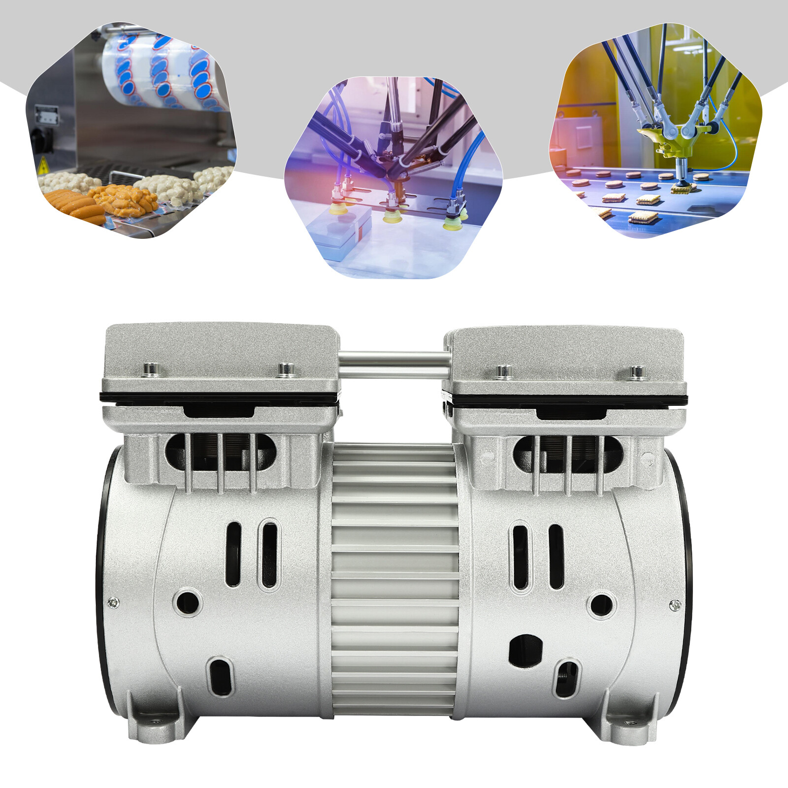 550W Air Compressor Head Oil-free Silent Air Pump Small Air Pump Head Motor NEW