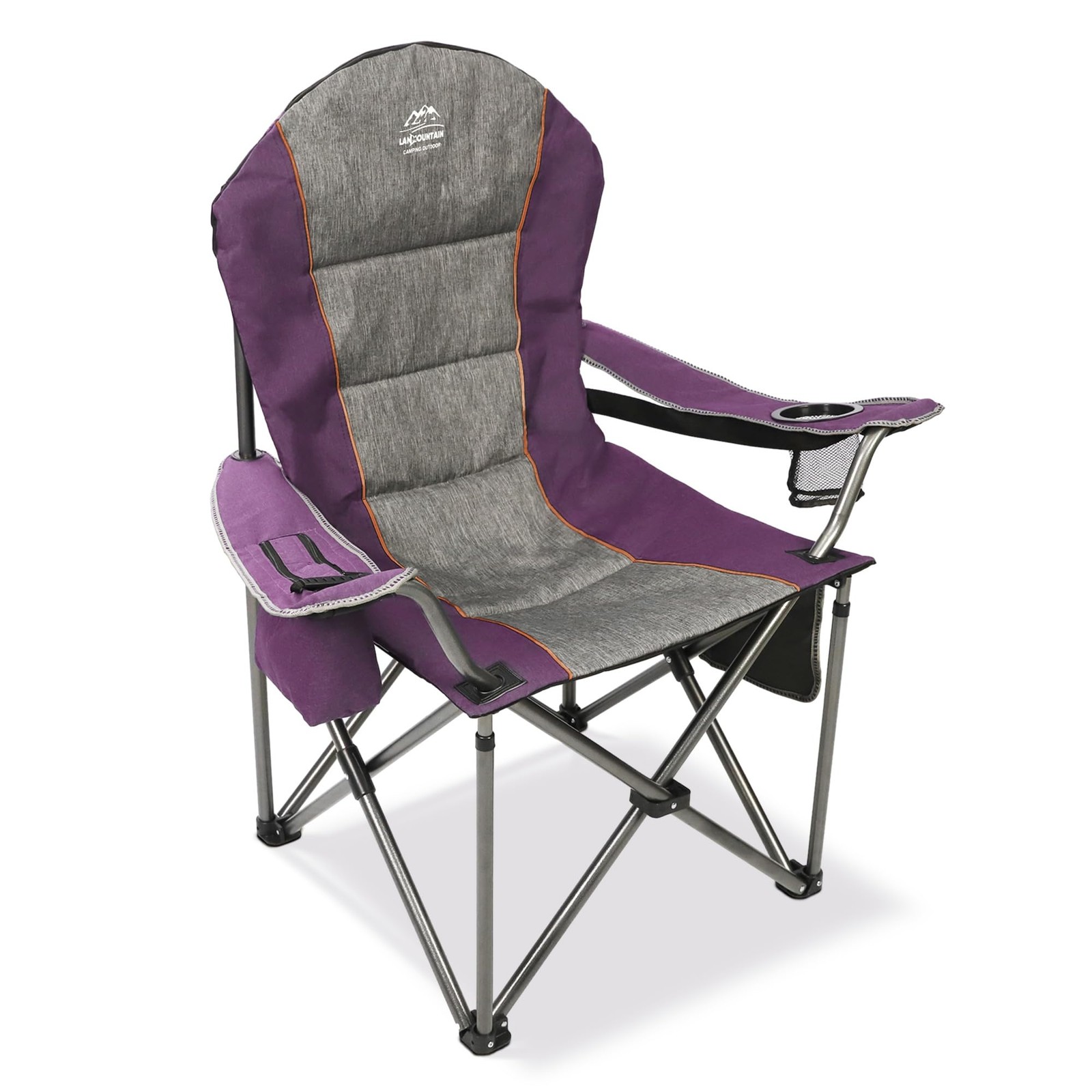 Camping Chairs for Adults,High Back Folding Camp Chair with Cup Holder and Co...