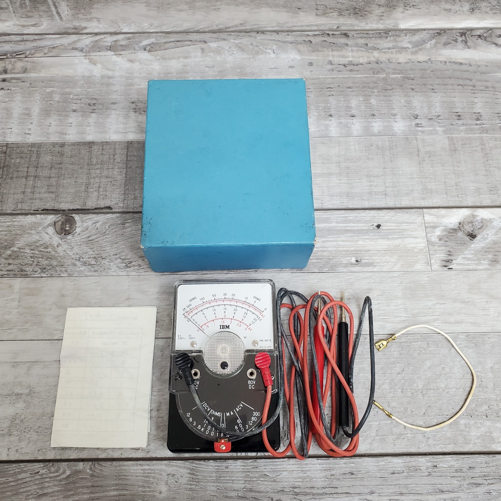 IBM Voltmeter OHM Multimeter Model 9900167 Tachikawa TMK Instruments Japan
