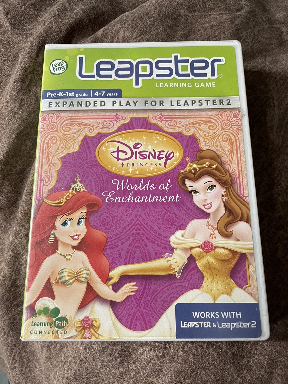 Leapster Disney Princess Learning Game Cartridge Pre-K - 1st Grade With Case