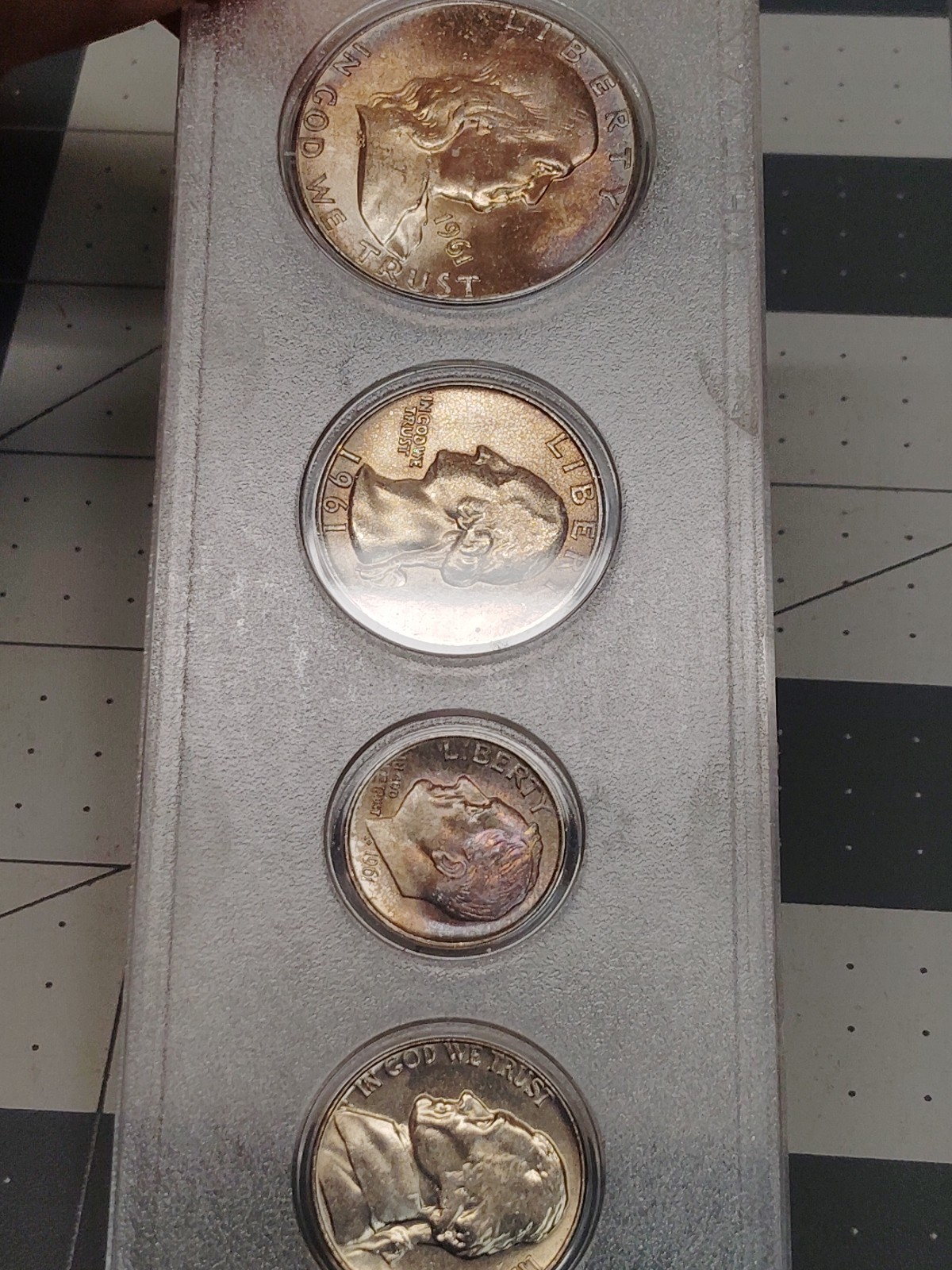 1961 US Mint Proof Set – Original Toned Coins -  🌈 Colors - Whitman